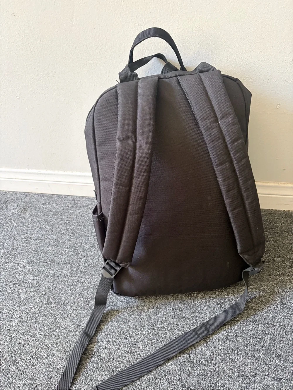 Loungefly Black Canvas Backpack with Red and Gold Accents